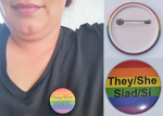Load image into Gallery viewer, Asexual Biromantic Pride Flag Badge - Tully Crafts
