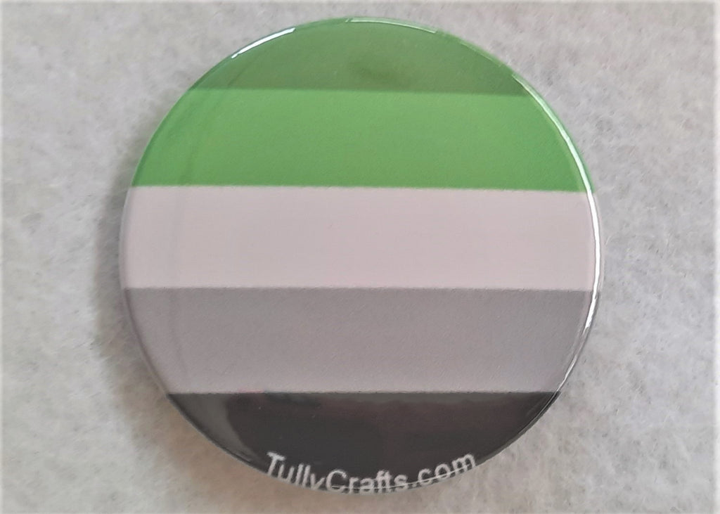 Aromantic Pride Flag Badge - Tully Crafts