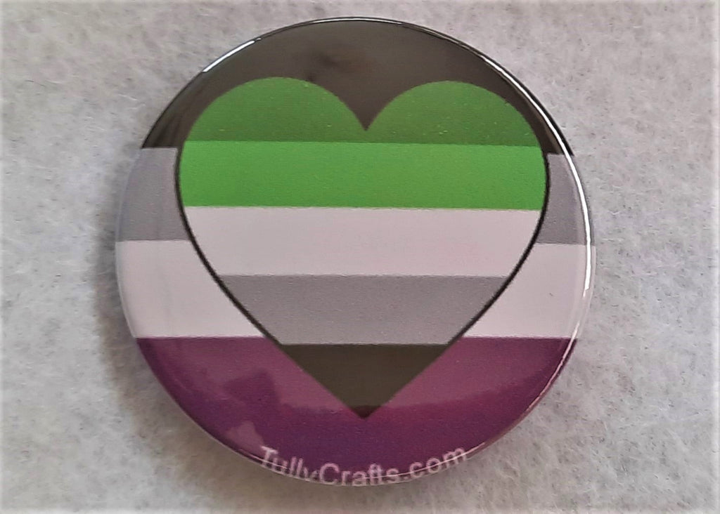 Asexual Aromantic Pride Flag Badge - Tully Crafts