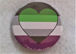 Load image into Gallery viewer, Asexual Aromantic Pride Flag Badge - Tully Crafts
