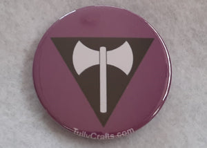Labrys Lesbian Pride Flag Badge - Tully Crafts