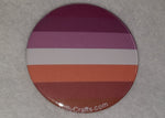 Load image into Gallery viewer, Lesbian Stripes Pride Flag Badge - Tully Crafts
