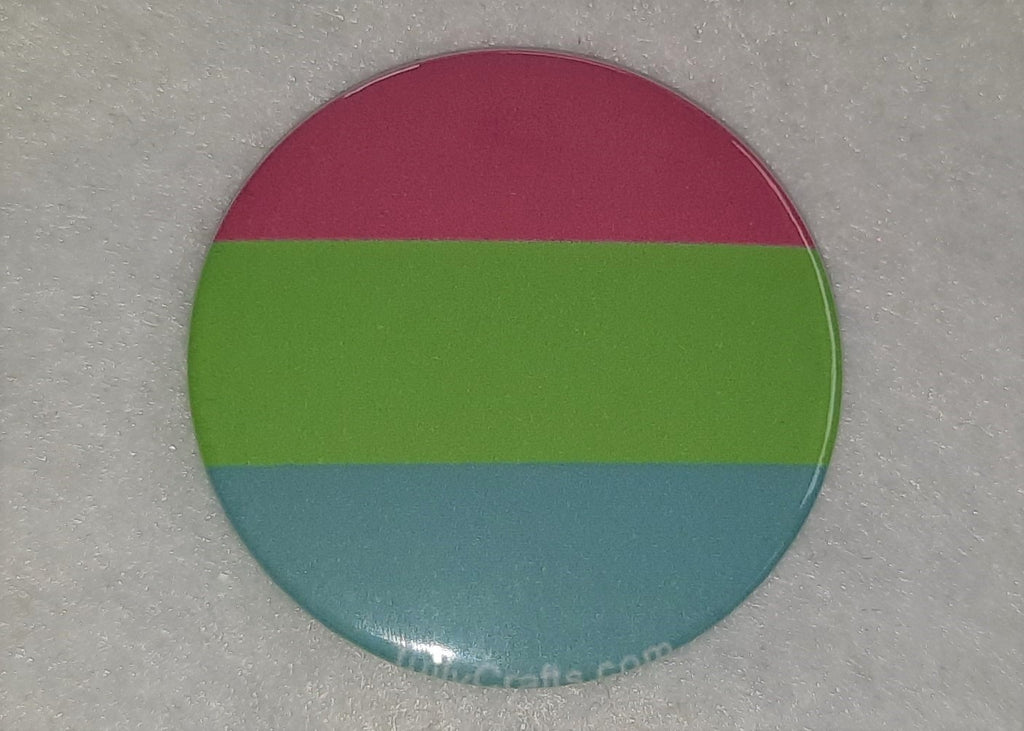 Polysexual Pride Flag Badge - Tully Crafts