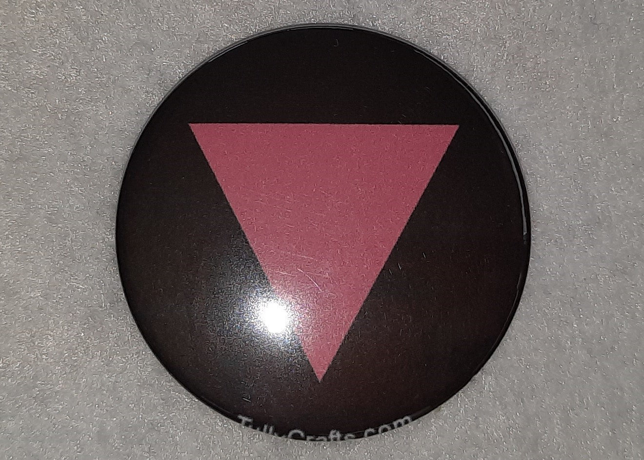 Pink Triangle (Black) Pride Flag Badge
