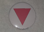 Load image into Gallery viewer, Pink Triangle (White) Pride Flag Badge
