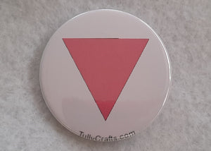 Pink Triangle (White) Pride Flag Badge