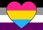Load image into Gallery viewer, Asexual Panromantic Heart Pride Flag - Tully Crafts
