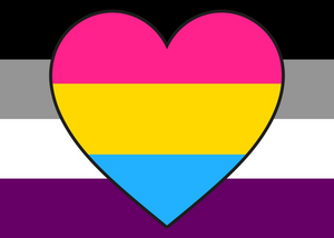 Asexual Panromantic Heart Pride Flag - Tully Crafts
