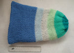 Load image into Gallery viewer, Knitted Gay Male Flag/Blue Variegated Reversible Hat - Tully Crafts
