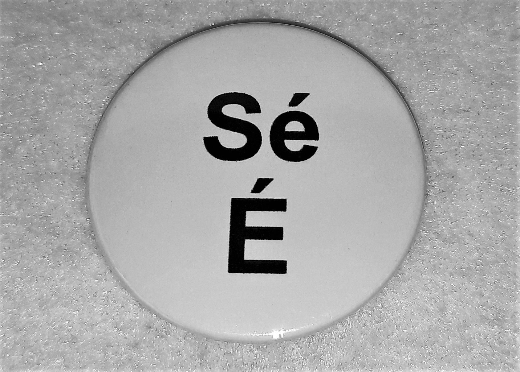He/Him & Sé/É  Pronoun Badge - Tully Crafts