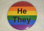 Load image into Gallery viewer, He/They &amp; Sé/Siad Pronoun Badge - Tully Crafts
