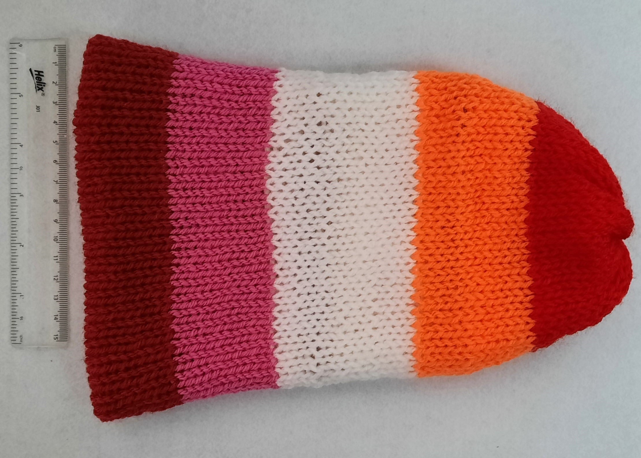 5-Stripe Lesbian Flag / Brown Stripe Reversible Hat - Tully Crafts