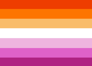 Sunset Lesbian Pride Flag (Pink) - Tully Crafts