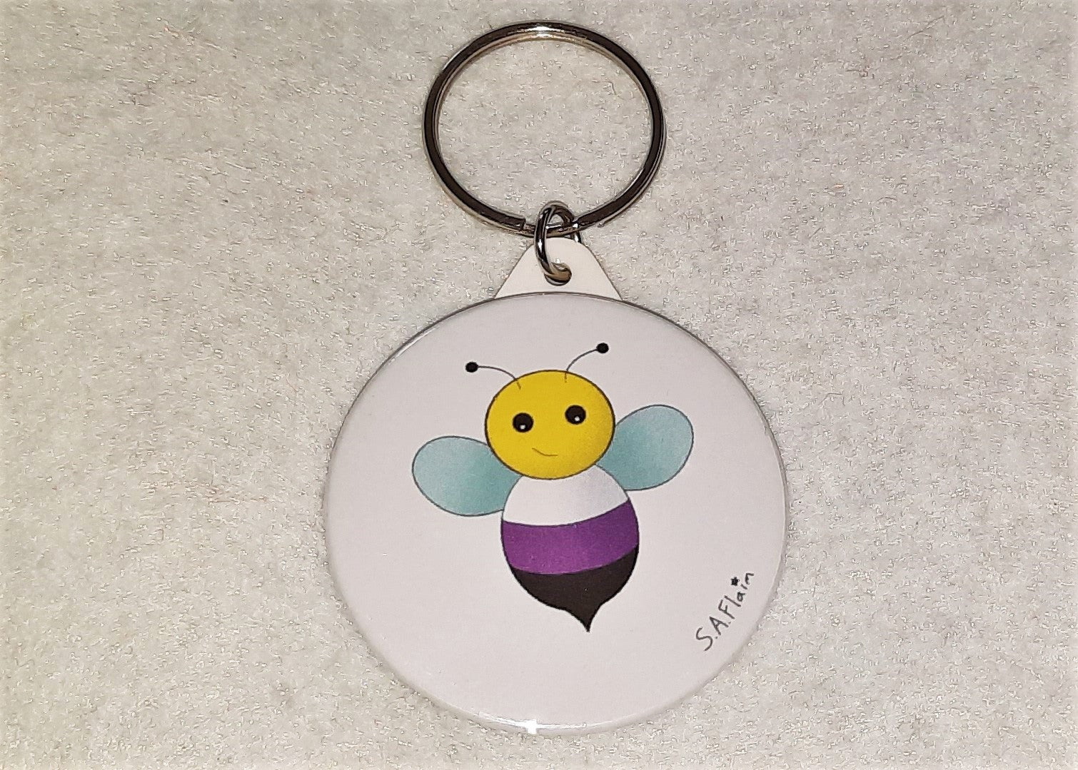 N-Bee (Non-Binary Bee) Keyring - Tully Crafts