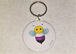 Load image into Gallery viewer, N-Bee (Non-Binary Bee) Keyring - Tully Crafts
