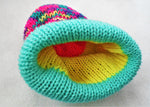 Load image into Gallery viewer, Knitted Pan Flag/Vibrant Variegated Reversible Hat - Tully Crafts
