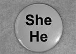 Load image into Gallery viewer, She/He &amp; Sí/Sé  Pronoun Badge - Tully Crafts
