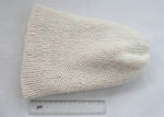 Load image into Gallery viewer, Knitted Plain White/Rainbow Variegated Reversible Hat - Tully Crafts
