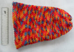 Load image into Gallery viewer, Knitted Plain White/Rainbow Variegated Reversible Hat - Tully Crafts
