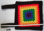 Load image into Gallery viewer, Black and 6-Colour Rainbow Crochet Vest Top - Tully Crafts
