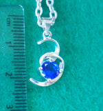 Load image into Gallery viewer, Blue Spiral Gem Necklace - Tully Crafts
