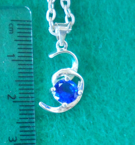 Blue Spiral Gem Necklace - Tully Crafts