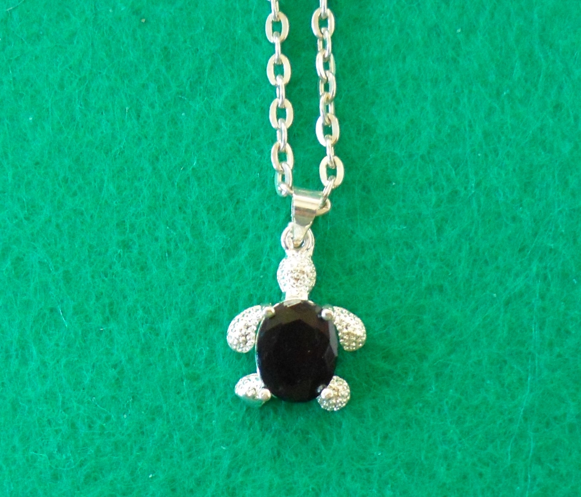 Black Turtle Gem Necklace - Tully Crafts
