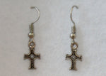 Load image into Gallery viewer, Small Detailed Cross Earrings - Tully Crafts
