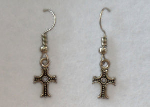 Small Detailed Cross Earrings - Tully Crafts