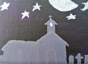 Church in Moonlight by S.A.Flaim - Tully Crafts