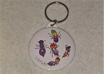 Load image into Gallery viewer, Lesbi-ants (Lesbian Ants) Keyring - Tully Crafts
