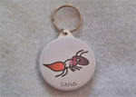 Load image into Gallery viewer, Lipstick Lesbi-ant (Lesbian Ant) Keyring - Tully Crafts
