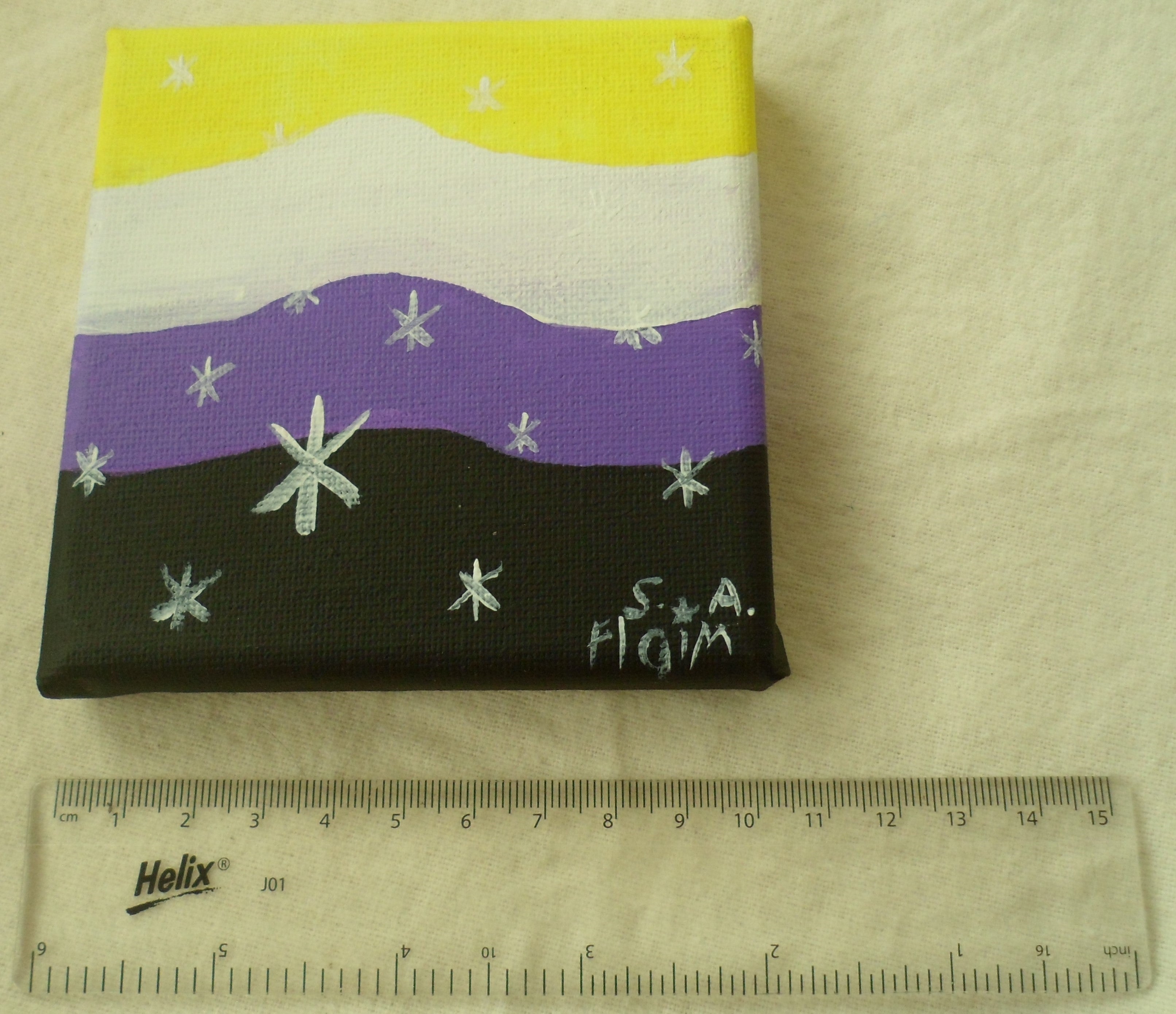 Non Binary Inspired Mini Canvas by S.A.Flaim - Tully Crafts