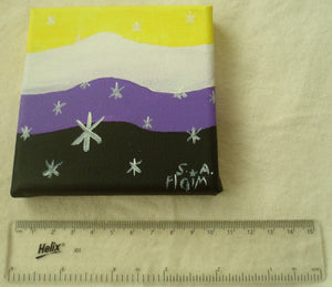Non Binary Inspired Mini Canvas by S.A.Flaim - Tully Crafts