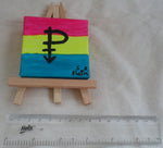 Load image into Gallery viewer, Pansexual Mini Easel Art by S.A.Flaim - Tully Crafts
