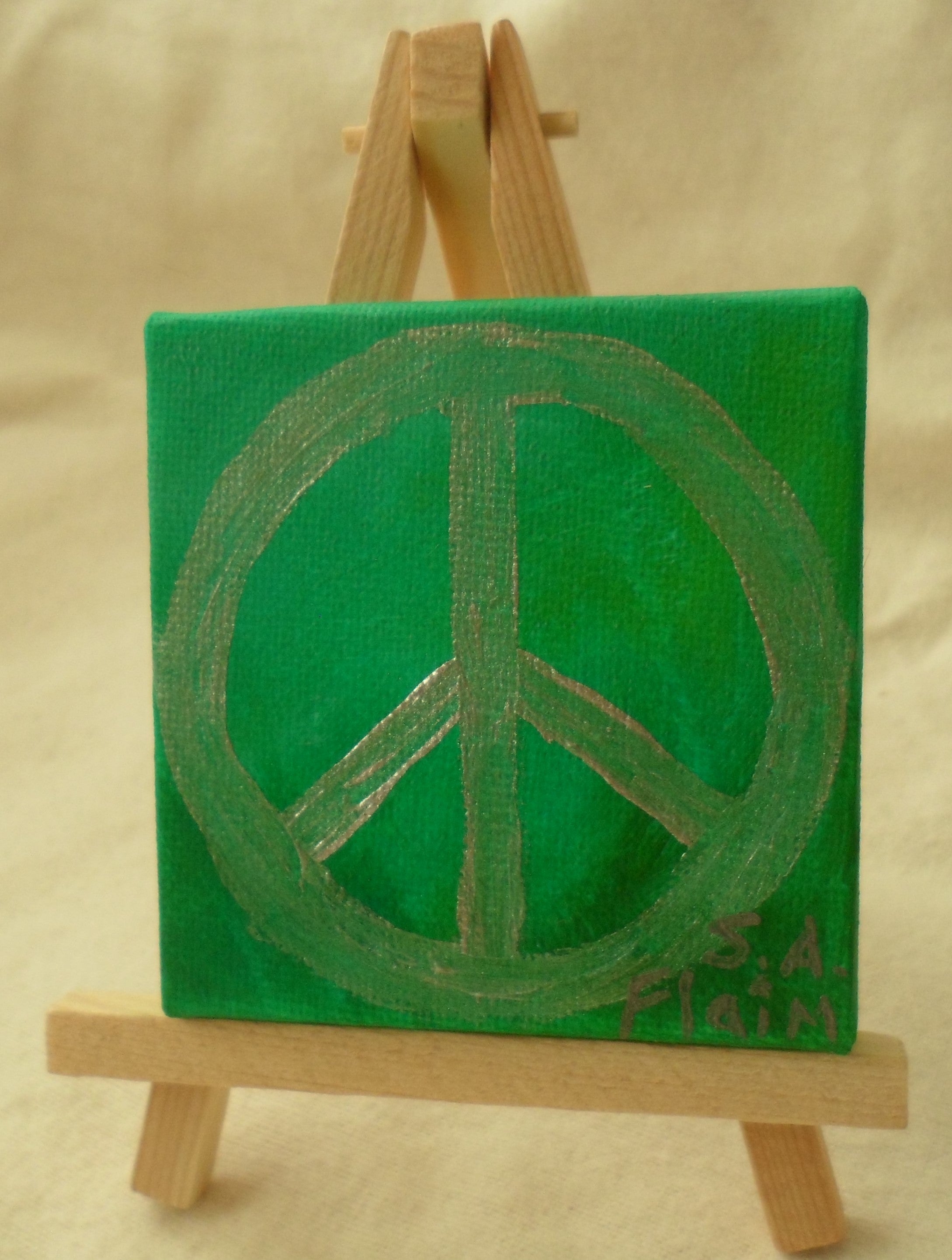 Peace Mini Easel Art by S.A.Flaim - Tully Crafts