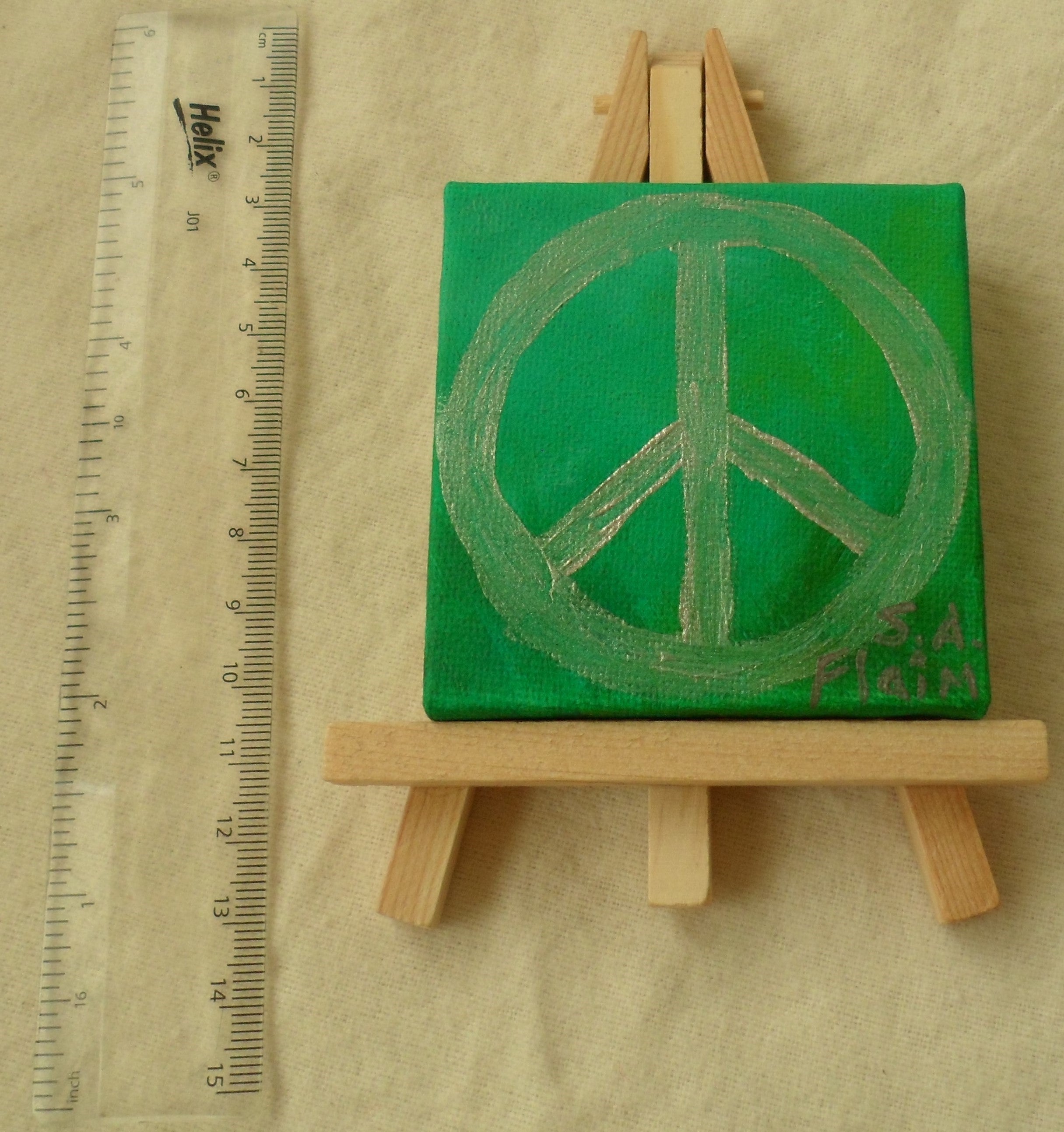 Peace Mini Easel Art by S.A.Flaim - Tully Crafts