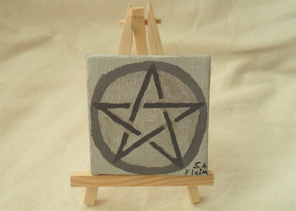 Pentacle Mini Easel Art by S.A.Flaim - Tully Crafts
