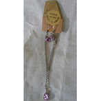 Load image into Gallery viewer, Pink Gem Necklace and Earring Set - Tully Crafts
