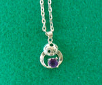 Load image into Gallery viewer, Purple Love Hug Gem Necklace - Tully Crafts
