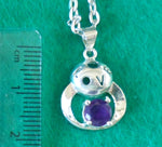 Load image into Gallery viewer, Purple Love Hug Gem Necklace - Tully Crafts

