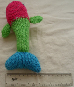 Knitted Poly-sexu-whale Mascot - Tully Crafts