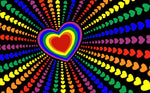 Load image into Gallery viewer, Rainbow Hearts Pride Flag - Tully Crafts
