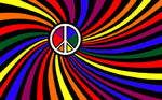 Load image into Gallery viewer, Rainbow Peace Hand Flag - Tully Crafts

