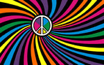 Load image into Gallery viewer, Rainbow Peace Flag - Tully Crafts
