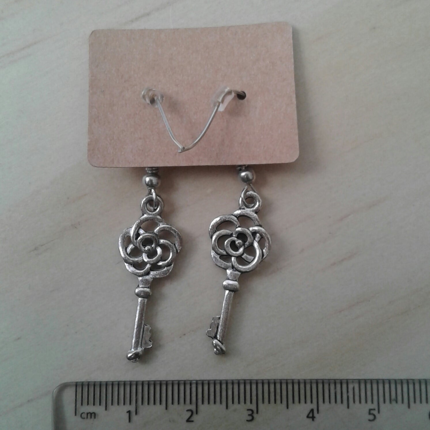 Rose Key Earrings - Tully Crafts