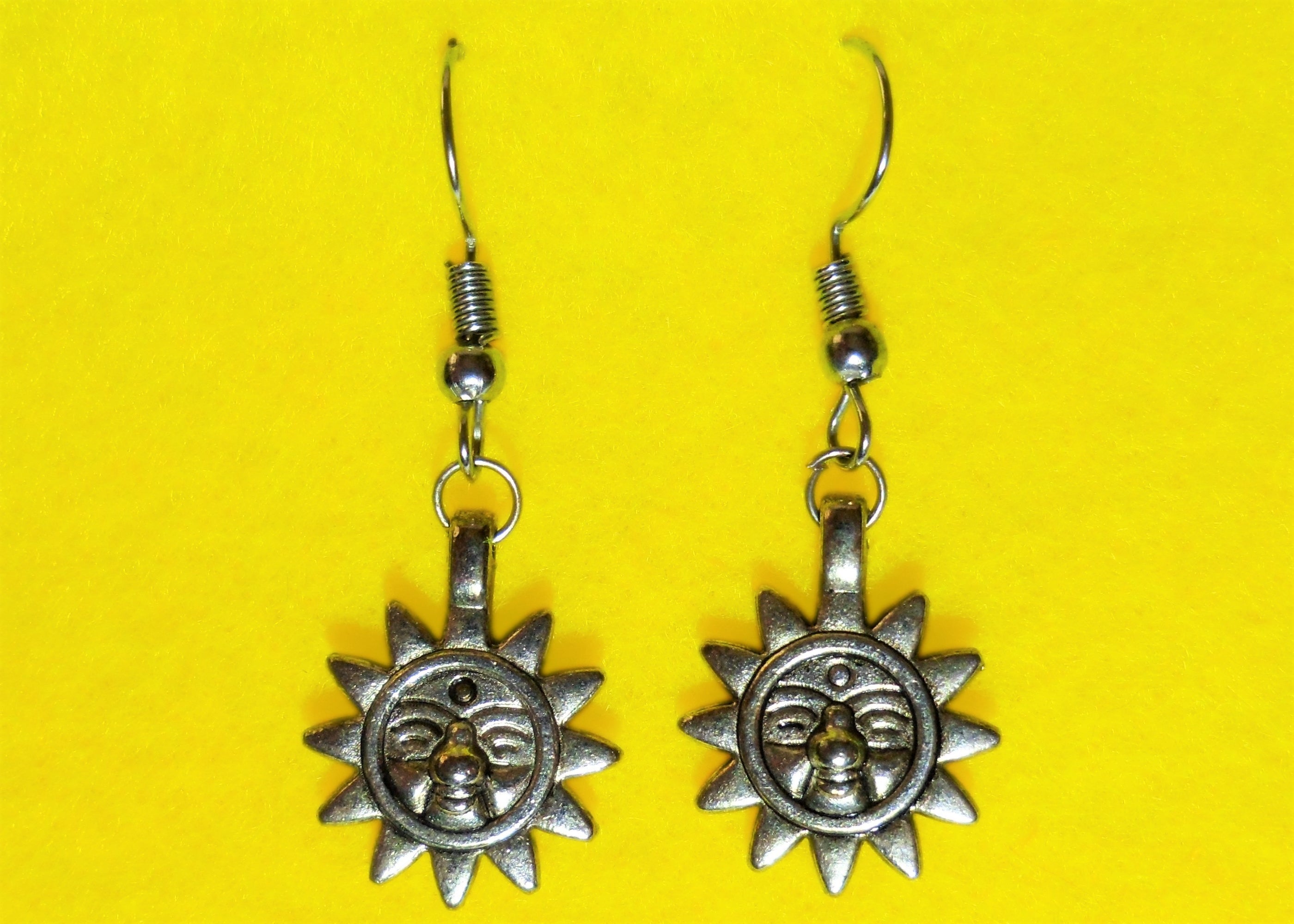 Sun with a Face Earrings - Tully Crafts