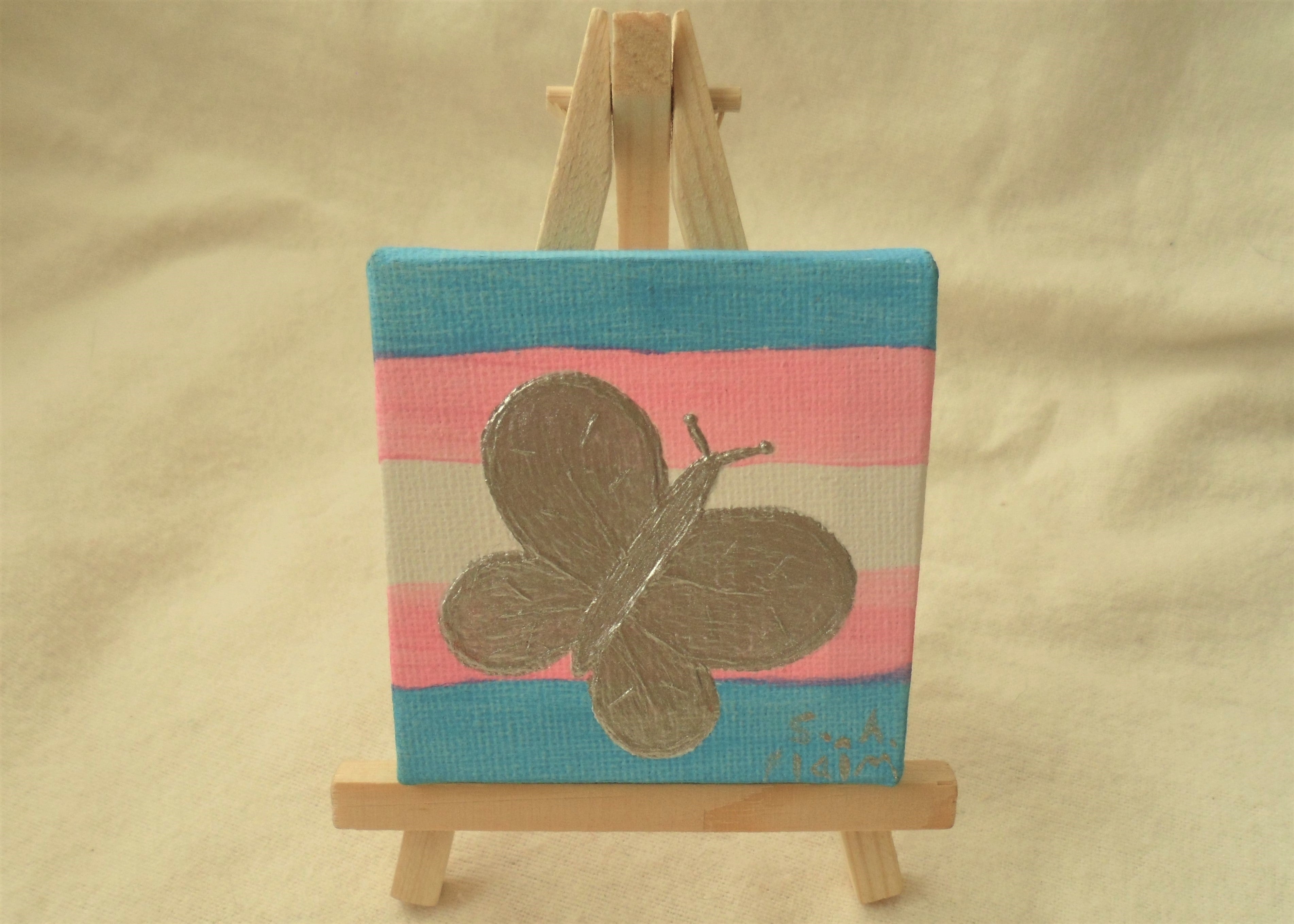Trans Butterfly Mini Easel Art by S.A.Flaim - Tully Crafts