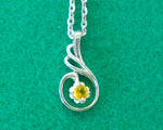 Load image into Gallery viewer, Yellow Flower Gem Necklace - Tully Crafts
